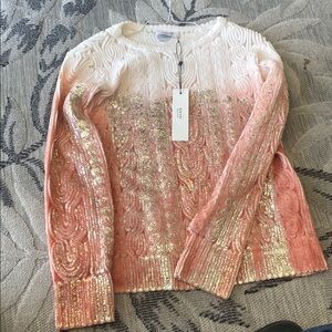 Pink and Gold Women's Sweater Italian made new BBB